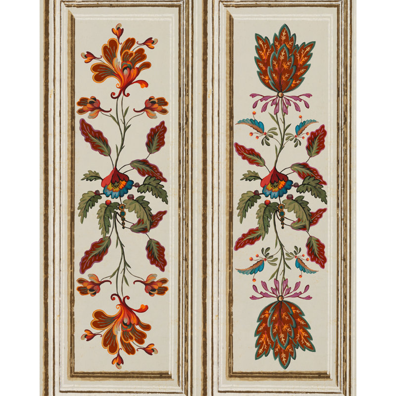 Tyrol Apres-Ski Home Wallpaper Roll, Blue/Green/Red/Taupe