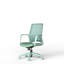 Chaise de bureau ergonomique monobloc en maille bleue avec soutien lombaire et roulettes silencieuses-805149779