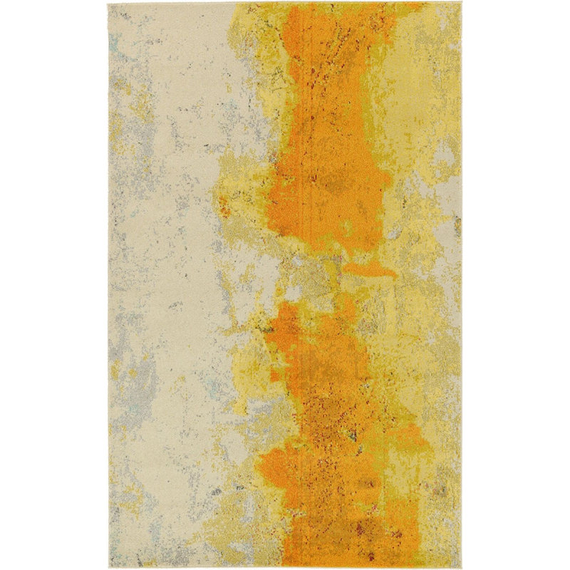 Abstract Indoor Rug, Rectangle 3'3" x 5'3"