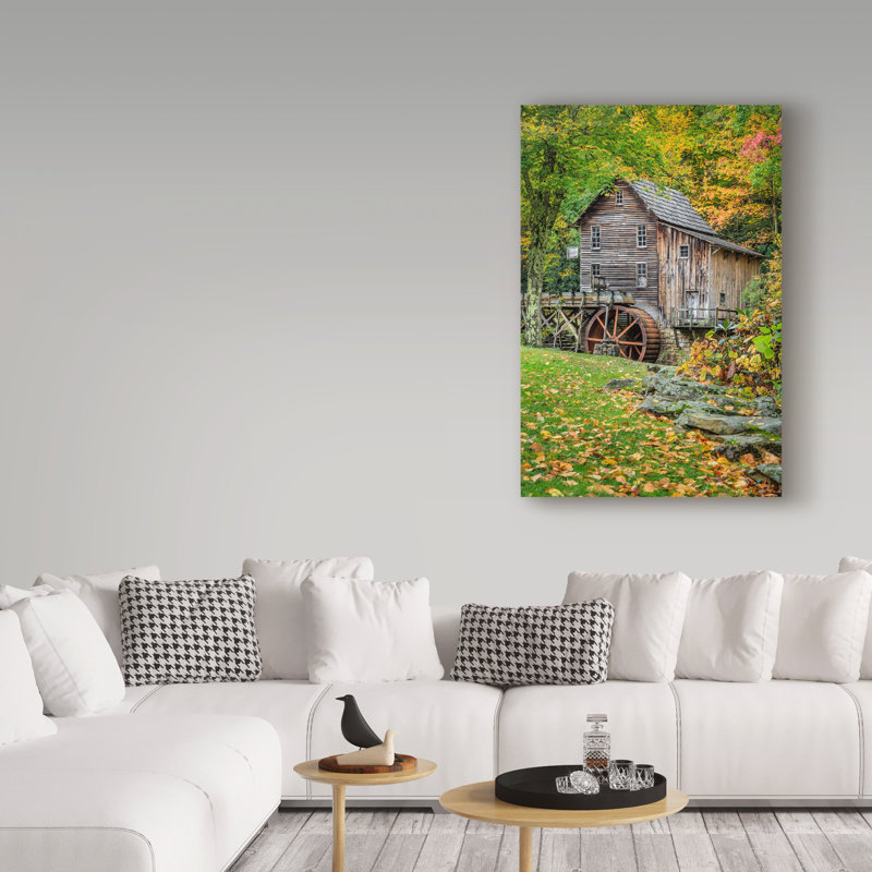 Fillmer 'Grist Mill Vert' Photographic Print on Wrapped Canvas, 19" H x 12" W x 2" D
