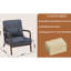 Fauteuil d'appoint Mid-Century moderne avec coussin, fauteuil de lecture rembourré, structure en bois d'hévéa massif, gris foncé antique, design ergonomique pour le salon, la chambre à coucher, le balcon, les sièges confortables, facile-290301154