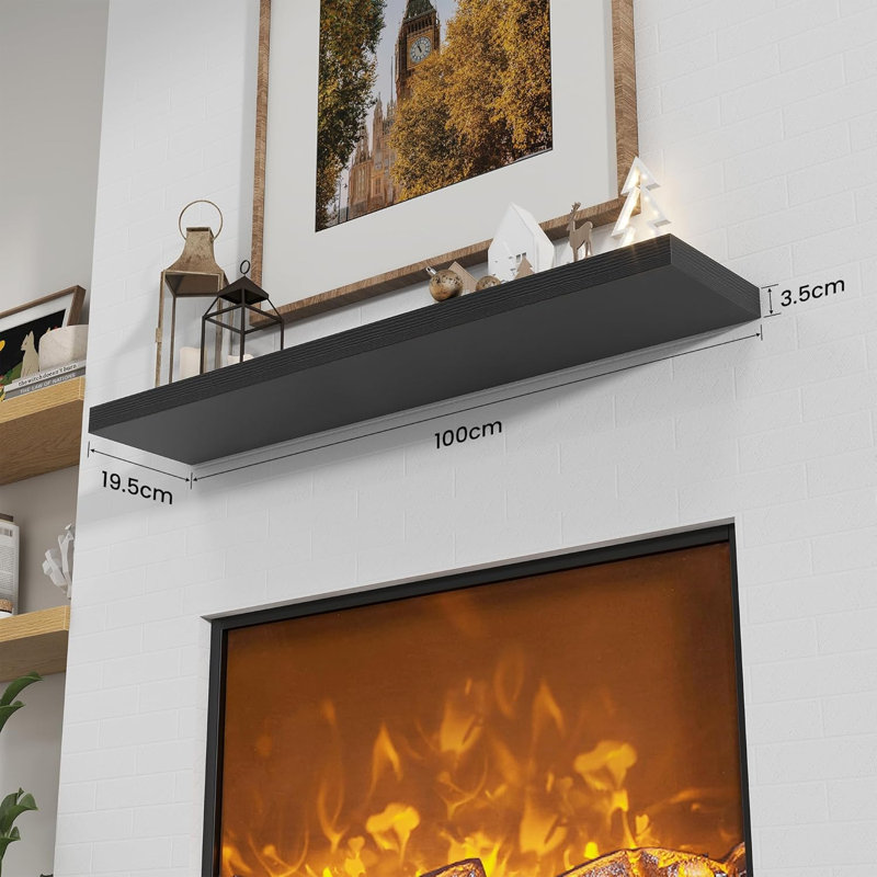 MDF Floating Shelf, Black