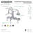 Kingston Brass Aqua Vintage Three-Handle 2-Hole Tub Wall Mount Clawfoot Tub Faucet with Hand Shower