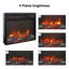 Modern Electric Fireplace Insert, 23" Ultra Slim - Realistic Flame With Logs, Remote & Timer, Overheat Protection