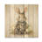 Delight Plump Nursery Rabbit Portrait I - Animal Nursery's On Wood Print-399502873