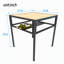 Ensemble de table et de chaises de style industriel, petite table carrée de cuisine avec tablette de rangement, gain de place pour appartement