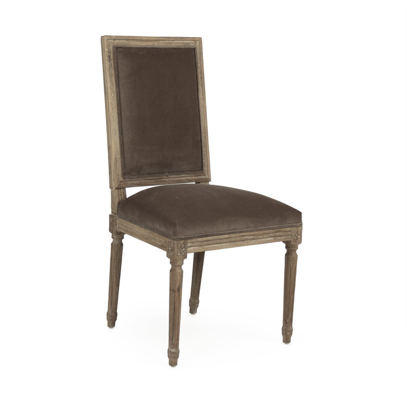 Chaise d'appoint en velours 19 po Bodil, Espresso