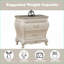 Table de chevet 2 tiroirs Pearl White