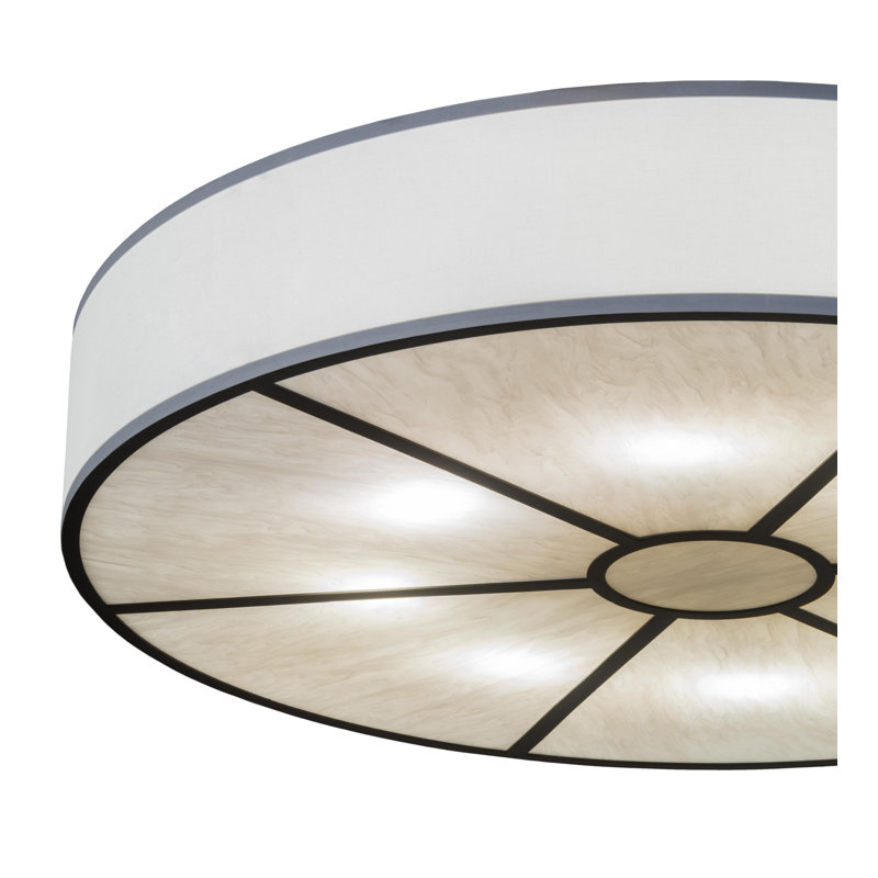 Plafonnier encastré 8 lumières 48 po Zélande, H 8 po x l 48 po x P 48 po, Gris