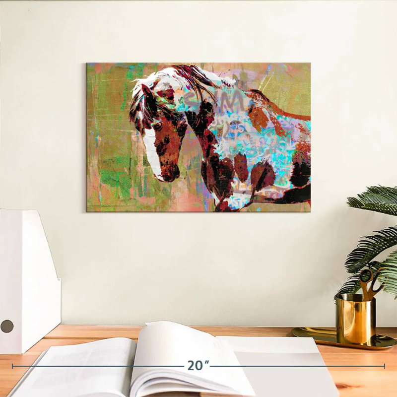 Brampt Picasso, la célèbre Mustang sauvage, H 8 po x l 12 po