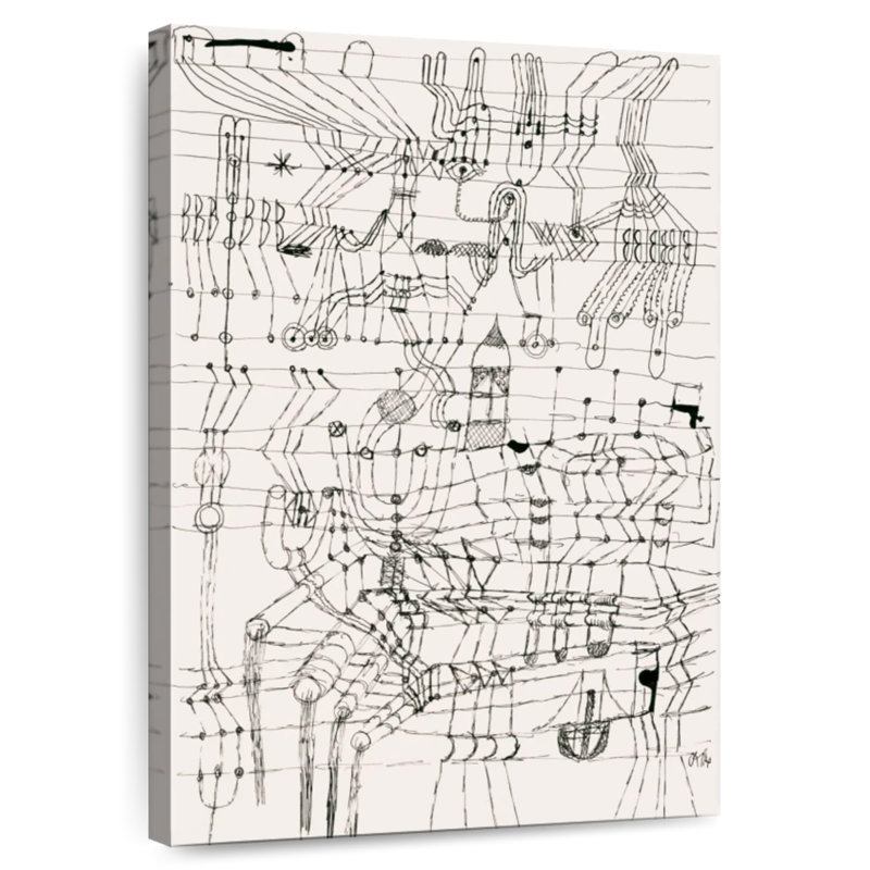 Avery Drawing Knotted In The Manner Of A Net, 51" H x 34" W