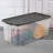 Sterilite 200 Quart Clear Stackable Latching Storage Box Container, Gray, 6 Pack