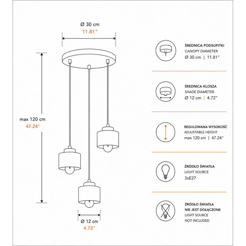 - Light Pendant, 34, Beige, 3