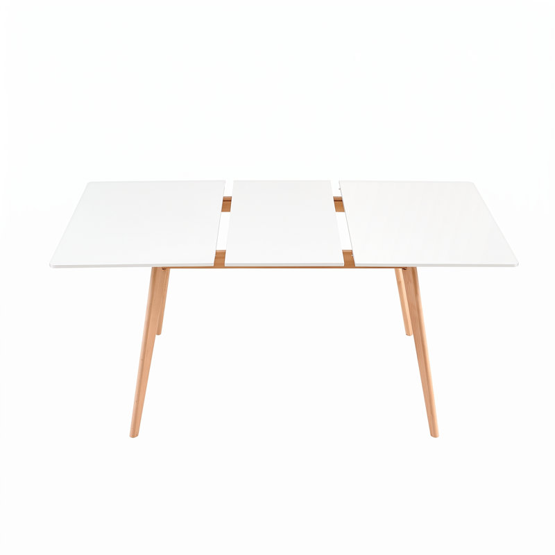 Talmadge Extendable Beech Solid Wood Base Dining Table