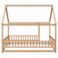 Lit de plancher en bois avec cadre de toit de maison-1974177047-1974177044