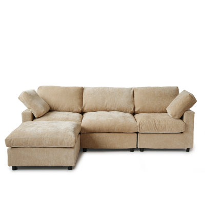 Kessi 4-Piece Slipcovered Sectional
