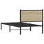 17 Stories Metal Bed Frame Without Mattress Sonoma Oak-1167781728