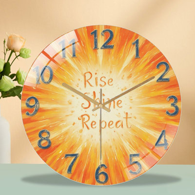 Horloge murale en verre 12 po