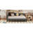 L-Shaped Linen Daybed, with Solid Wood Legs-1033620353-1033620355