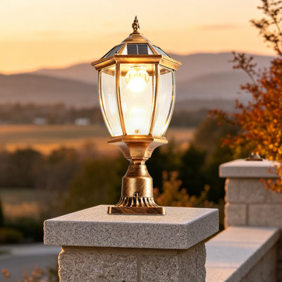 Ensemble de 2 lanternes solaires solaires d'extérieur à DEL pour jardin, patio et patio, H 20 po