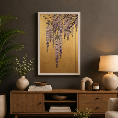 Cascading Wisteria Botanical - Wrapped Canvas