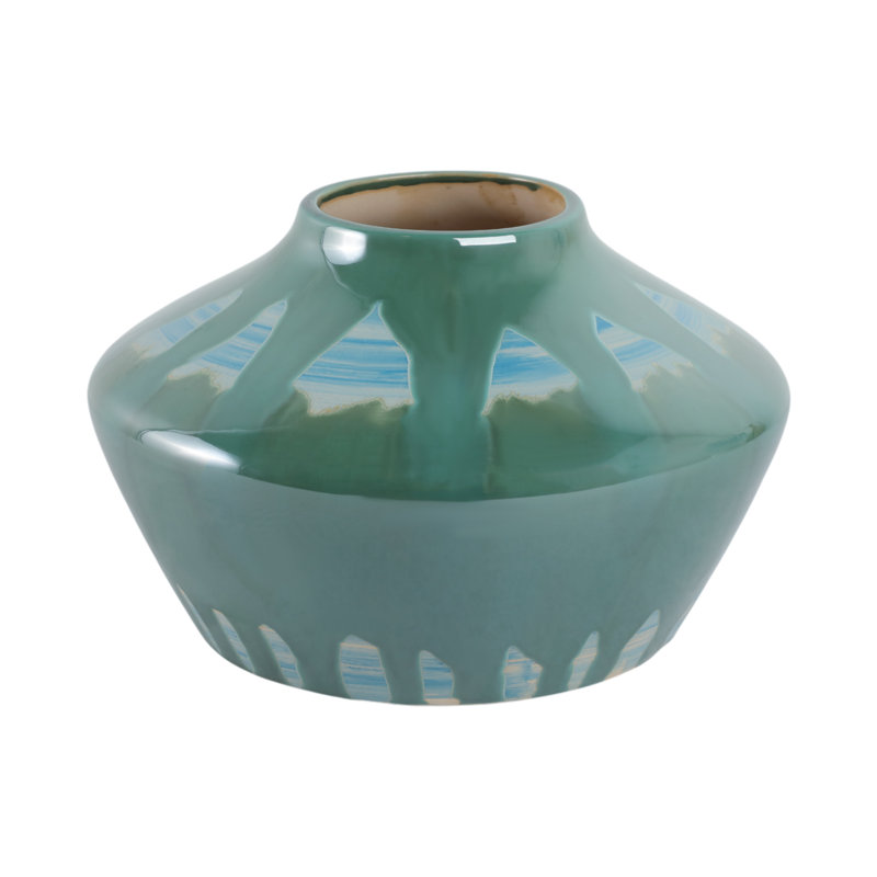 Handmade Stoneware Table Vase, 7" H x 11" W x 11" D