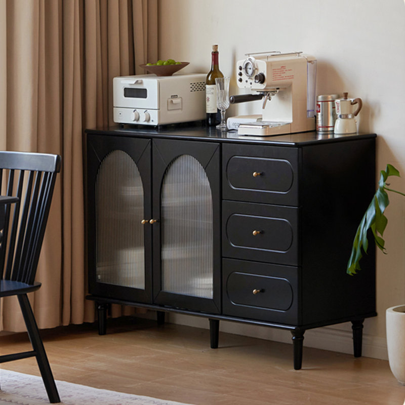 Buffet décoratif rétro noir