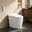 Toilettes intelligentes conformes aux normes ADA avec siège chauffant, bidet intégré, séchoir à air chaud, ouverture automatique du couvercle, télécommande, veilleuse, entraxe de 30,5 cm (12 po).