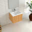 Meuble-lavabo mural flottant avec 2 tiroirs de rangement