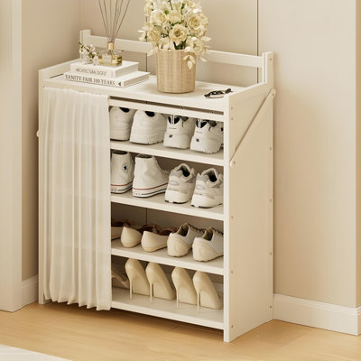 Free Installation, Foldable Multi-Layer Dust-Proof Shoe Rack For Home Use, Bamboo Shoe Cabinet For Door Entry, Thickened Load-Bearing, Easy To Clean