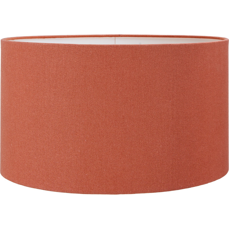 Henry 20 cm H Drum Cotton Lamp Shade ( Clip On ) in Orange