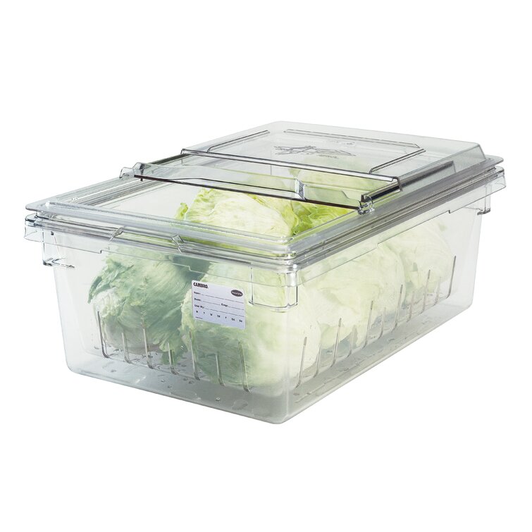 Cambro Clear Plastic Container 4.75 gallon with Lid