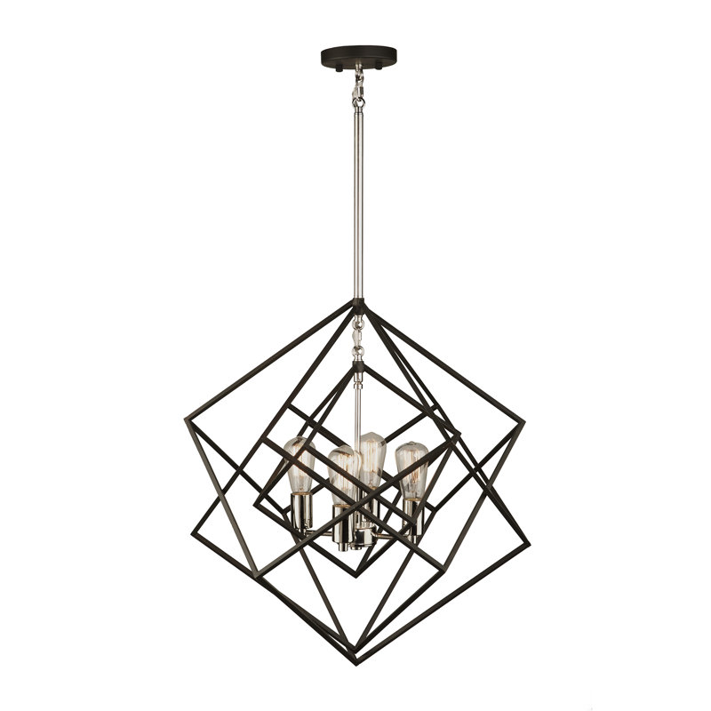 Lustre géométrique unique à 4 lumières Artistry