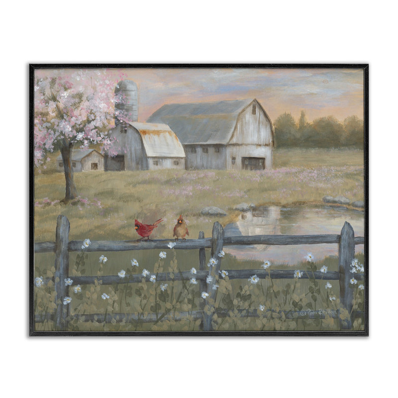 Floraison des arbres perchés, H 11 po x l 14 po x P 1,5 po, Giclée encadrée noir minuit