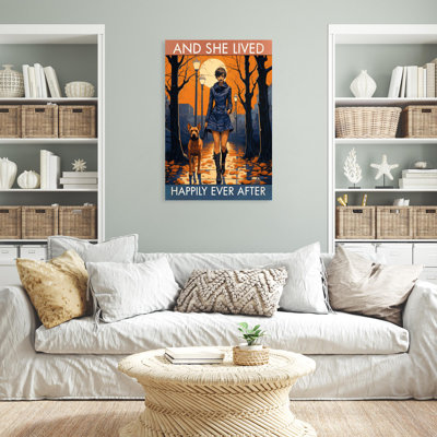 «Dog And She Lived Happily» sur toile