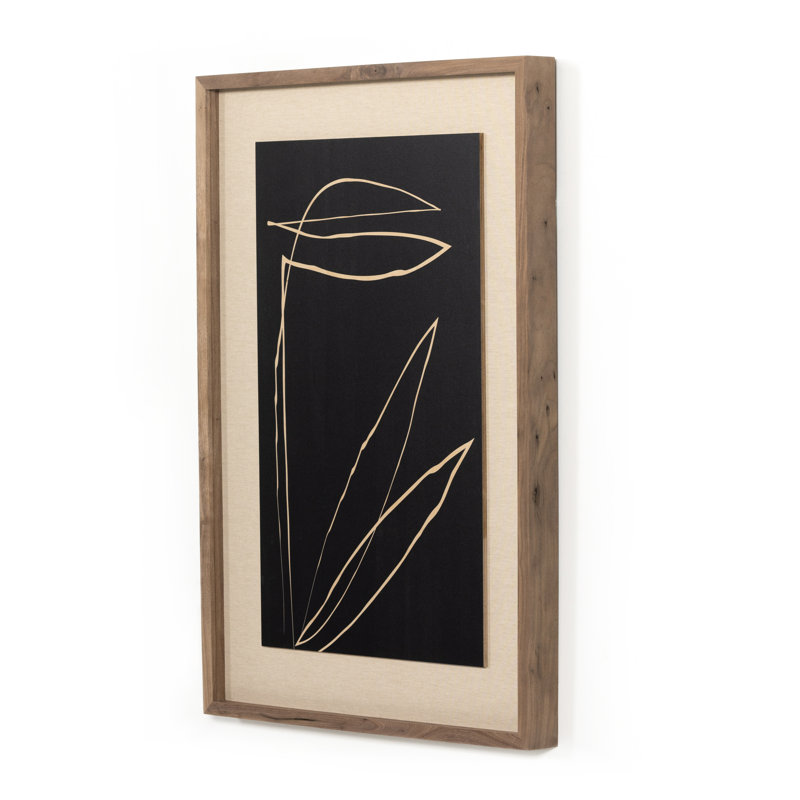 Abstract Botanic Line Drawing Print by Roseanne Kenny, 32" H x 24" W x 2.5" D