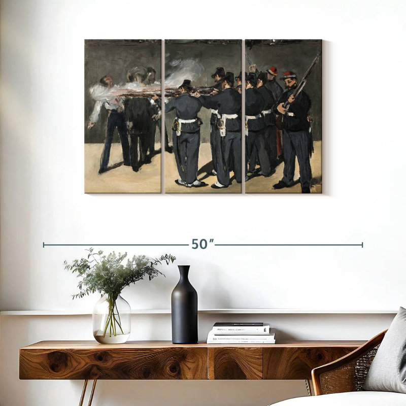 L'exécution de l'empereur Maximilien 1867, H 24 po x l 38 po