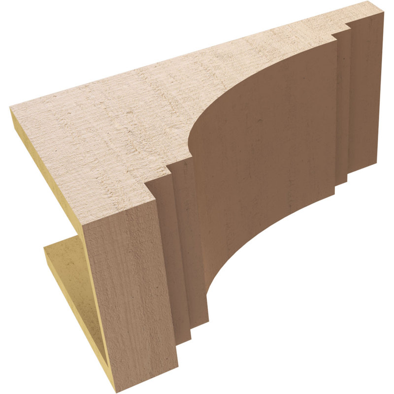 Bois de cèdre brut Pescadero, Corbeau Thane, brun clair apprêté, H 8 po x l 8 po x P 16 po