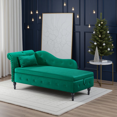 Banc de rangement en velours 2 en 1 avec coussin décoratif