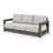 1-Piece Aluminum 3-Person Patio Sofa Chair with Hand-painted Frame and Cushions