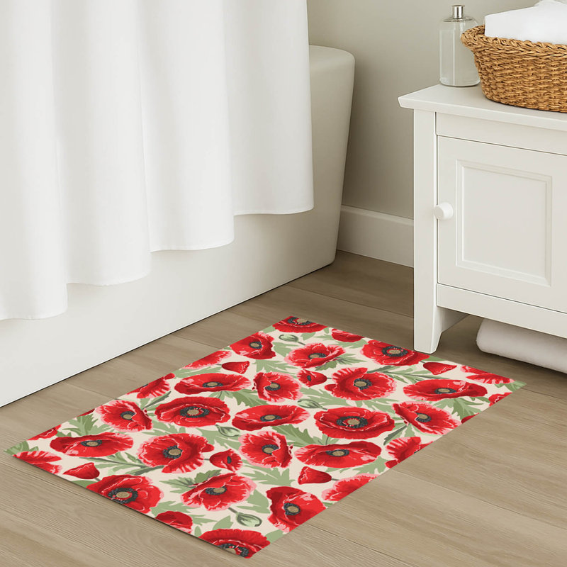 Tapis de bain Myah Poppie, Simple - L 24 po x l 17 po, Ivoire ivoire