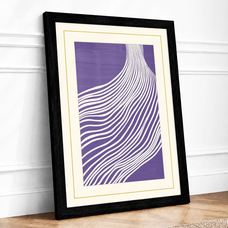 Purple Rhythm Abstract - Print, A2 - 59.4 x 42.0 cm, Black
