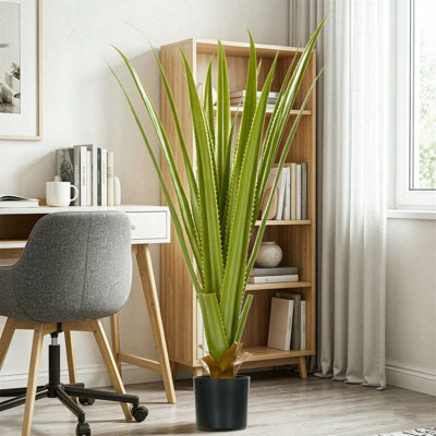 Artificial plants agave succulent in pot