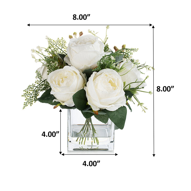 Arrangement de pivoines dans un vase, Crème