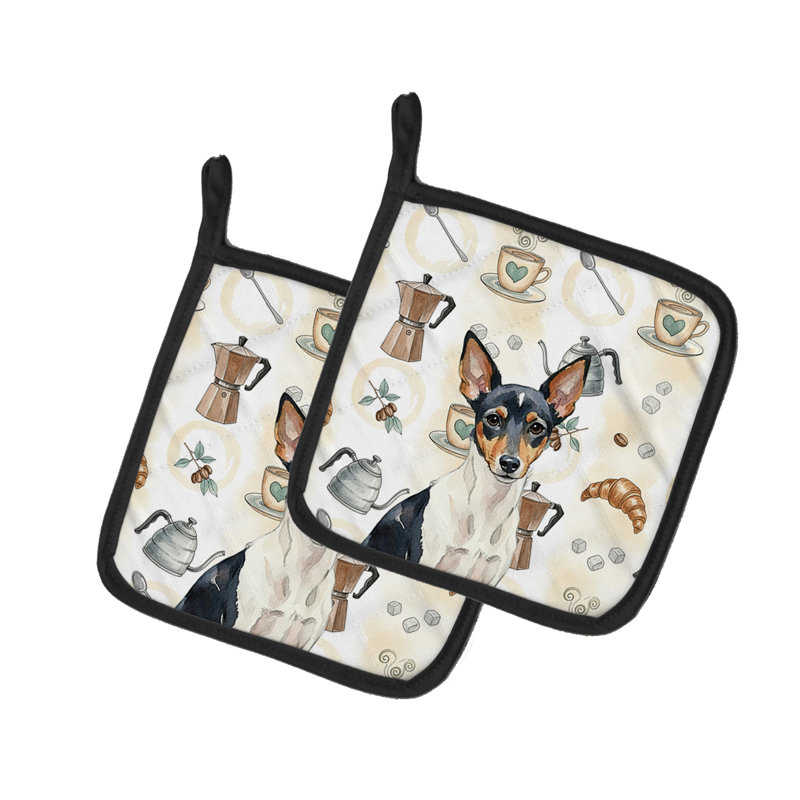 Paire de porte-pots Toy Fox Terrier