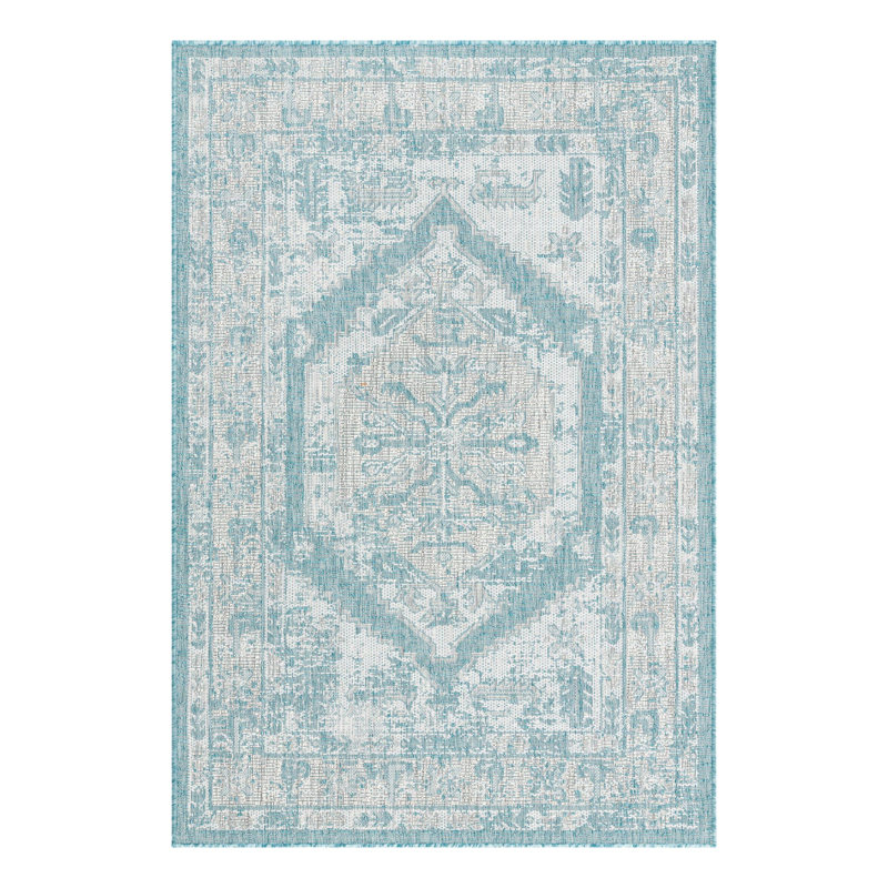 Oriental Indoor / Outdoor Rug, Rectangle 4' x 6'