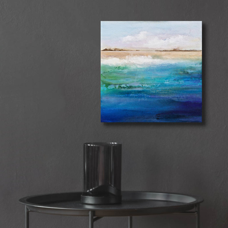«Shoreline» par Karen Hale, acrylique, H 12 po x l 12 po x P 0,13 po