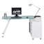 L-Shaped Glass Top Executive Desk