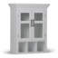 Armoire murale Avington de 61 cm de large en bois massif, à deux portes et compartiments, de couleur blanc pur