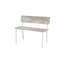 Table de salle à manger moderne moderne avec accents gris et blanc pour table rectangulaire pour 4 personnes